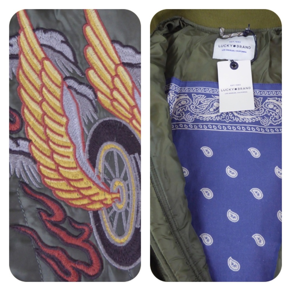 Lucky Triumph Quilted Jacket Tiger Motorcycle NWT - Picture 3 of 8